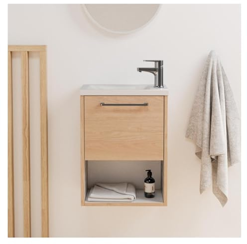 MOB-IN Ensemble Meuble Lave-Mains Nika + Robinet
