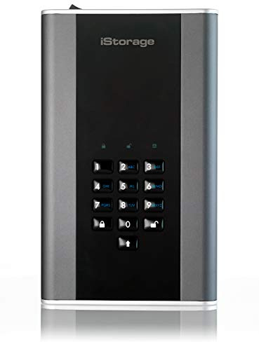 iStorage diskAshur DT2 20 TB Disque Dur de Bureau crypté sécurisé | FIPS Niveau 2 | Résistant à la poussière et à l'eau.