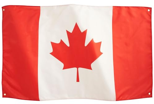 Runesol Drapeau Canada 3x5, 91x152cm, Drapeaux Canadien, Bannière En Forme De Feuille D'érable, 4 Œillets En Laiton À Chaque Coin, Fête Du Canada, Drapeaux De Qualité Supérieure