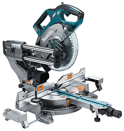 Makita LS002GD202 40V Max Li-ion XGT Brushless 216mm Slide Compound Mitre Saw Complete with 2 x 2.5 Ah Batteries and Charger