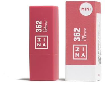 3INA MAKEUP - The Lipstick 362 (mini) - Rosso - Rosetto Formato Viaggio - Rosso Rossetti Matte Vitamina E e Burro di Karite - Alta Pigmentazione al Profumo di Vaniglia - Vegan - Cruelty Free