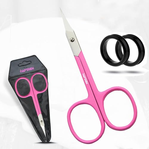 Ciseaux à ongles professionnels en acier inoxydable, ciseaux à cuticules tranchants, poignée antidérapante, élimine avec précision l'excès de cuticules, peau morte, rose