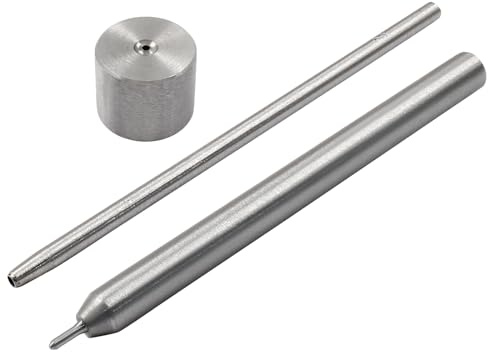 Litoexpe 2 mm Ösenlochstanzer-Set, Ösen-Setter, Hohlstanzer | Inklusive Sockel und Ram, für Lederhandwerk, Kleidung, Handtaschen, Stoffvorhänge, Bastelarbeiten