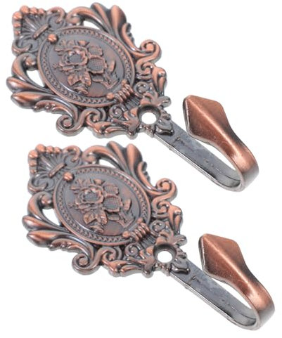 Zerodeko 2St Vorhanghaken aus Zinklegierung Vorhanghalter aus Bronze Antike Raffhalter für Gardinen Wohnkultur Autofensterrollos Gardinenhaken Gardinenhalter Schlüssel Halterung Gurt Metall