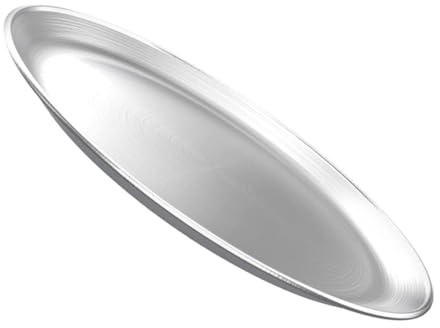 HAKIDZEL Plateau De Service Ronde Acier Inoxydable Plat De Présentation Pour Buffet Dessert Et Apéritif Assiette Multi-usage Design Élégant Et