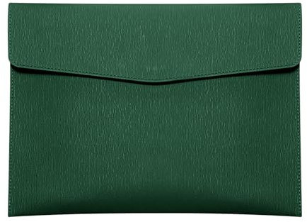 Skyzone Portadocumenti A4 in Pelle PU, Porta Documenti da Viaggio, Portafoglio per Documenti Impermeabile con Chiusura a Scatto,Custodia Porta Buste Custodia organizer per documenti cartacei (Verde)