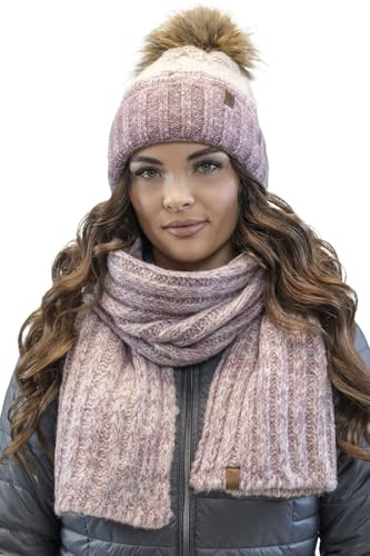 VIVISENCE Damen Schal Winter Langer Modischer Wärmendes Warmem Garn Vielseitig 7105
