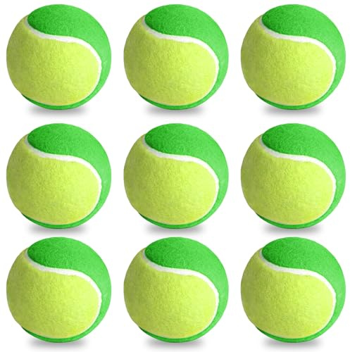 GBKDQQ Stage1 Tennisbollar, 25 % tryckreducering, 9 st tennisbollar för nybörjare, träning för barn och husdjur