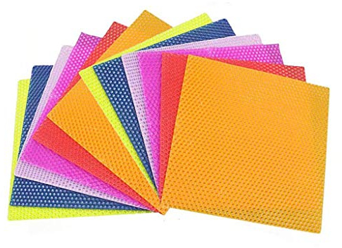 12-teiliges Bienenwachs Kerzenherstellungs Set Bunte Wabenblätter Rollkerzen Set Für Chanukka Party Rollkerzenform