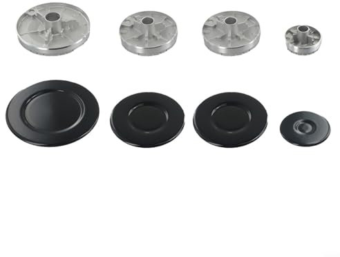 Snowchecking Juego de tapas para quemador de estufa de gas SABAF, kit de repuesto de cocina de gas, accesorio uniforme de distribución de calor para horno