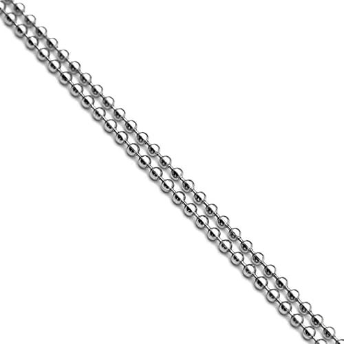 1 Packung/Los 100% Edelstahl-Kugelperlenketten und Verbindungsverschlüsse 1,5 2 2,4,0 mm Kugelketten für die Herstellung von DIY-Halsketten und Schmuck - Kugelketten 1,5 MM