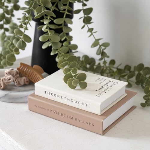 KIBAGA Beautiful Bathroom Decor Books – Set of 2 Modern Books for Your Bath Shelf - Funny Restroom Decor and Accessories to Add Charm and Humor to Your Space