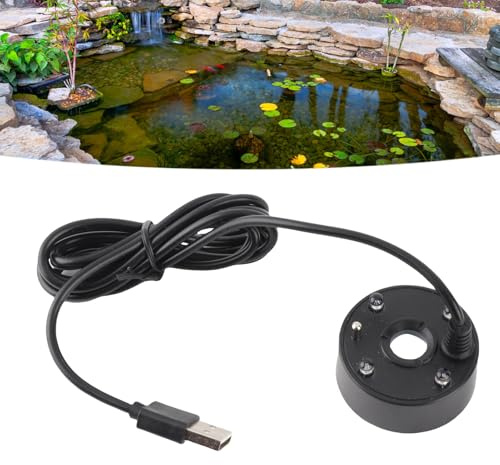 Small Fog Maker Machine, Mist Maker for Water Fountain Rockery Fishtank with 400mL Per Hour Output,Mist Effect for Halloween Ambiance Indoor Outdoor Use (Black)