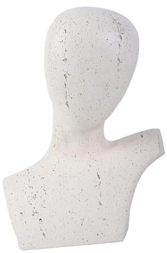 Qianly Scultura in resina di figura umana, busto per decorazione di casa, bar, Bianco
