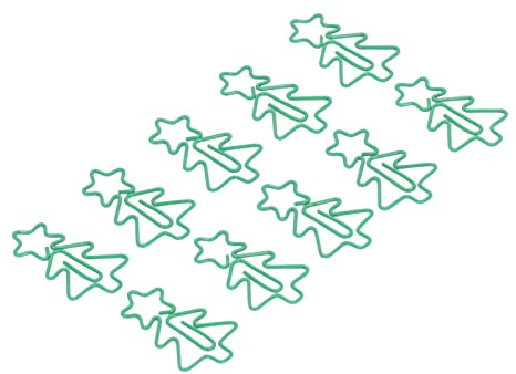 Nettes Weihnachtsbaum -Design Grünes Metallpapier Clips, Tragbare Büroklammern Zur Klassifizierung von Dokumenten, Papierklammern in Weihnachtsbaumform