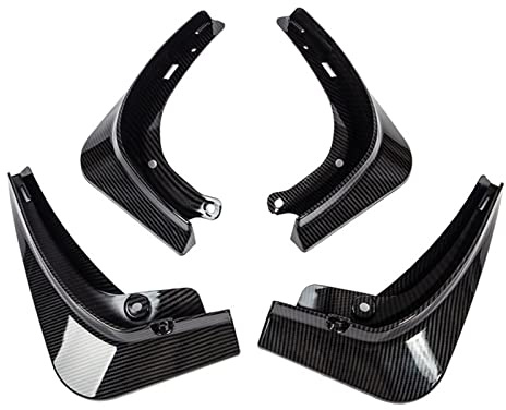 4Pcs Mud Flaps Compatible for Tesla Model Y 2022 2021 2023 Mudguards Car Fender Invisible Splash Guards Splashboard Matte Black Accessories(Carbon Look)