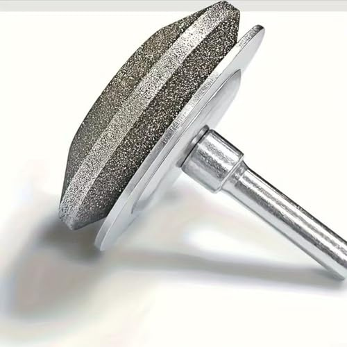 Affilacoltelli per tosaerba con mola diamantata a grana 120, accessorio per smerigliatrice interamente in metallo, accessorio per la manutenzione efficiente degli attrezzi da giardino e prato