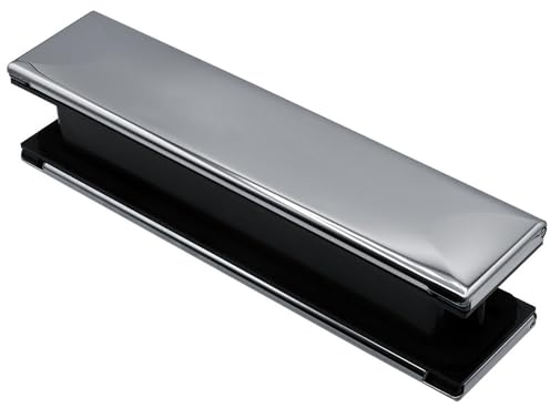 12 Letterplate Door Letterbox for uPVC, Composite and Timber Doors - Premium Draught Proof, Thermal Insulation & Noise Reduction 20-40 Chrome