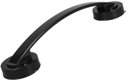 Kisangel Bathroom Safety Grab Bars Non-Skid Suction Shower Handle Thickened Bathtub Handrail for Elderly Disabled Extended Black Support Suitable for Bathroom and Stair Assistance