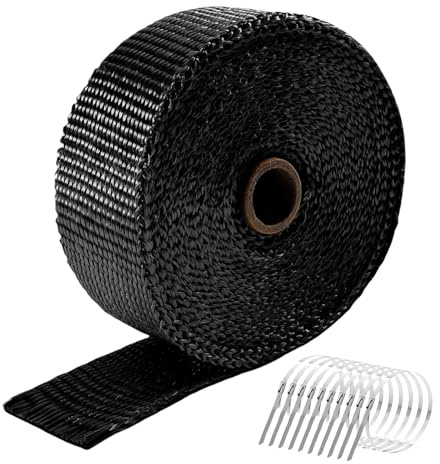Fibra de vidrio con protección contra el calor, cintas de aislamiento para tubo de escape, aislamiento térmico, algodón, fibra de vidrio, protección contra el calor