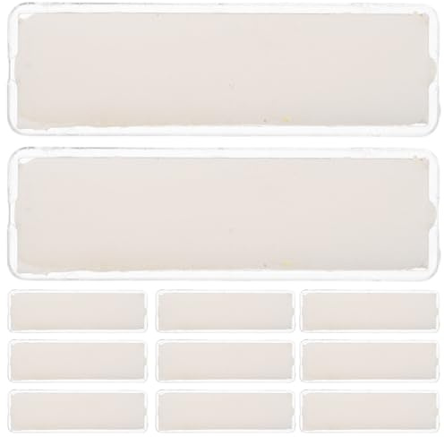 NUOBESTY 100 soportes de plástico para nombres: placa para escritorio, soporte para tarjetas, marco para letreros de escritorio, para mesa, oficina, negocios, conferencias, salas de reuniones,