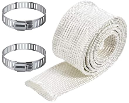 Titan Heat Sleeve Abgasschlauch 1.2m Länge 25mm Innendurchmesser Hochtemperatur Beständig für Standheizung Stromerzeuger Notstromaggregat Abgasrohr Isolierung Schlauch Webasto Eberspacher