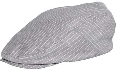 bugatti Herren Flatcap Nadelstreifen Sommer Schirmmütze verstellbar 70% Baumwolle | 18 x 26 cm Navy