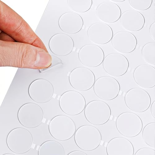 Ymapinc 300 Stück Runder Klebepunkte Doppelseitig,Durchmesser:20mm | Doppelseitiges Klebeband Transparent Abnehmbare Klebepads für Fotos, Ballons, Kleine Figuren und Weihnachtsdeko