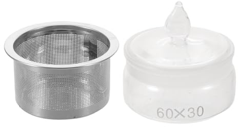 MOKKHNB 1 huilier d'horlogerie avec Couvercle et Filtre - Réservoir en Verre Transparent - Filtre Fin pour huiles Propres - Pot d'établi pour l'entretien des pièces délicates