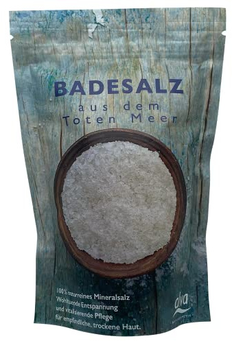 alva® Naturkosmetik - Totes Meer Badesalz 100% - naturbelassen - 500g - Fußbad, Entspannungsbad