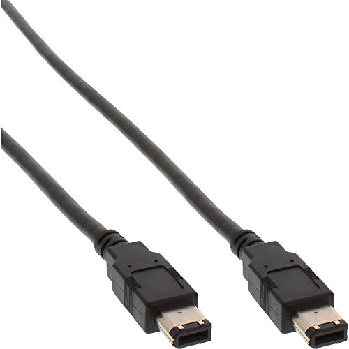 InLine 34010 Firewire-Kabel, Schwarz, 10 m – FireWire-Kabel (Schwarz, Stecker/Stecker, 400 Mbit/s, 10 m, digitale Kameras, DVDs)