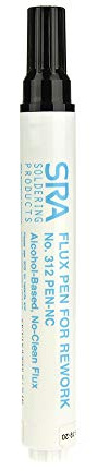 SRA #312 Soldering Flux Pen Low-Solids, No-Clean 10ml - Refillable