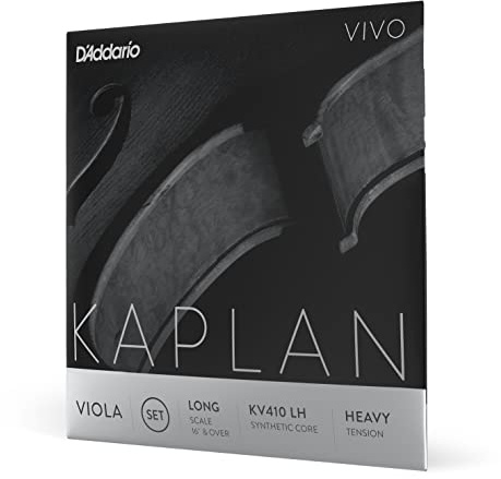 D'Addario Kaplan Vivo Viola-Saiten - Vollständiger Satz - KV410 LH - Violasaiten - Lange Skala, Hohe Spannung