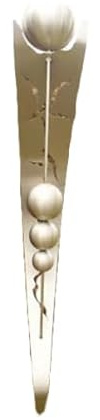 Gartendekoshop24 – Edelstahl Stab, Gartendeko Skulptur, 200 cm, mit 4 gebürsteten Edelstahlkugeln. Gartenstecker aus Edelstahl. Moderner Gartenstab, Beetstecker, handgemacht, für draußen.