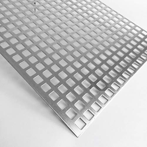Bestell_dein_blech Aluminium Lochblech 2mm QG10-15 Aluminium 350 mm x 350 mm NEU günstig