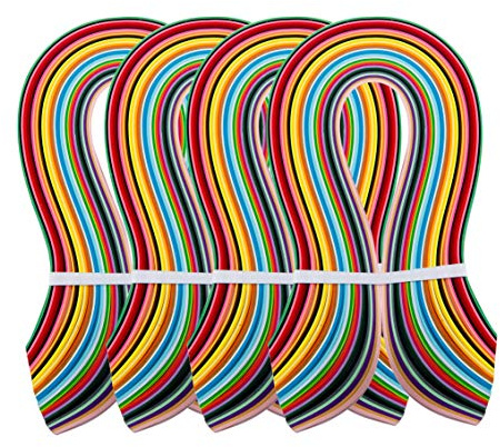 PH PandaHall 1440 Strisce 36 Colori Carta per Quilling Strisce di Carta Quilling per Fai da Te Artigianato di Carta, Creazione di Fiori di Carta, 525x3mm