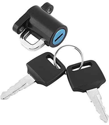 Keenso Motorrad Helmschloss, Universal Motorrad M6 Diebstahlsicherung Helmschloss Haken mit 2 Tasten für Motorräder, Roller