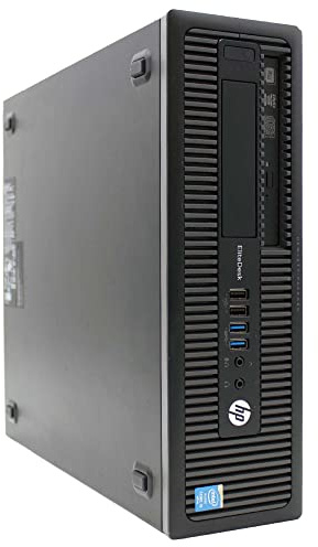HP Desktop-PC EliteDesk 800 G1 SFF i5 4430 bis zu 3,2 GHz RS232 Windows10 Pro Business Office (überholt) (mit USB-WLAN-Antenne, 4 GB RAM HDD 250 GB)