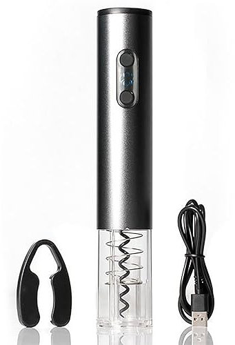Yissone Electric Wine Opener Battery Operated/USB Rechargeable Wine Bottle Opener Electric Corkscrew Automatic Bottle Opener Supplies with Foil Cutter for Home Kitchen