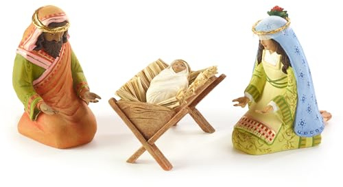 MACKENZIE-CHILDS Patience Brewster Nativity Figurine, Christmas Nativity Home Decor, World Holy Family