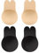 2 Pairs Invisible Lift-Up Bra, Adhesive Bra Anti-Penetration Point Adhesive Bra, Breast Lift Tape Push Up Strapless Nipple Covers for C/D Cup Black