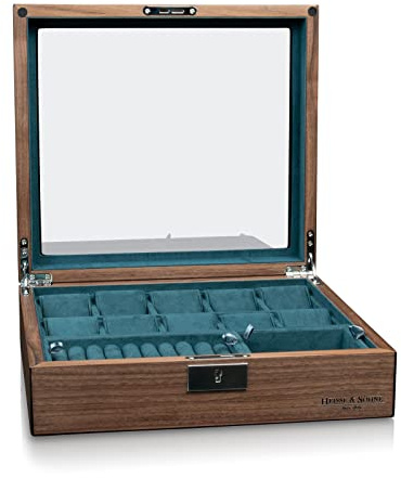 HEISSE & SÖHNE SEIT 1976® Uhrenbox Borneaux 10+ Wallnuss