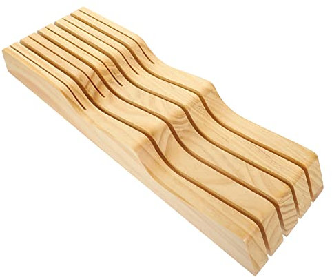 CIYODO Ceppo Portacoltelli Da Cassetto in Legno Naturale Per Cucine Piccole Organizza Spazio Nel Cassetto Cucina