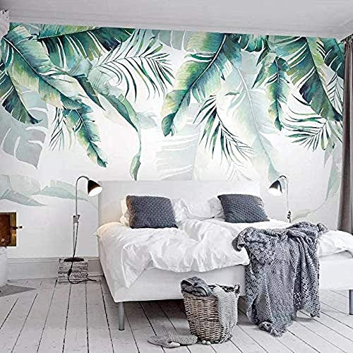 Plante Verte Feuille De Bananier Papier Peint 3D Décoration Salon Décoration Murale Murale Chambre À Coucher 3D Papier Peint Coller Salon Le Mur Pour Chambre Murale- 400 (largeur) x 280 (hauteur) cm