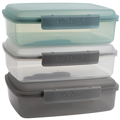 2friends Brodose Kinder 3er Set, Lunchbox für Kinder und Erwachsene, stabile Clickverschluss mit Scharnier, effektive Silicondichtung, BPA frei, Lebensmittelecht, Mikrowellengeeignet