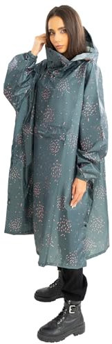 Jubi® Regenponcho Damen aus 100% Recycled Polyester - Grün- Nachhaltig, Leicht & Wasserdicht