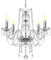 Ridgeyard Baroque Salon Lustre en Cristal, 4 Lumières E14 Transparent Verre Cristal K5 Lustre Pampille Suspension Lampe de Plafond avec Chaîne Réglable pour Chambre, Salon, Salle à Manger, Hôtel
