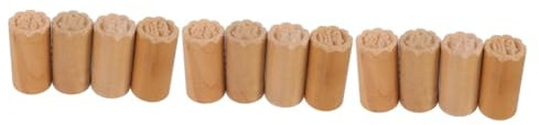 MAGICLULU 12pcs DIY Cookie Baking Molds Cake Decorations Wood Dessert Seal Stamp Traditional Chinese Style Mooncake Molds