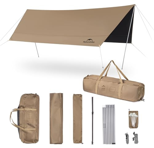 Naturehike Camping tältpresenning presenning vattentätt regnskydd anti-UV soltak soltak soltak förtält paviljong för utomhus camping picknick festival