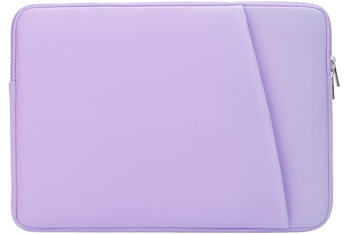 jooeer 15.6 Inch Laptop Sleeve Case Compatible with 15.6” Chromebook Notebook, Slim Protective Cover Padded Computer Sleeve with Pocket, Purple